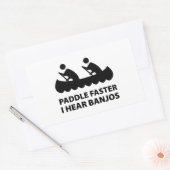 Pap sneller ik hoor banjos rechthoekige sticker (Envelop)