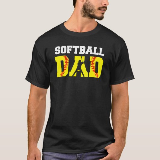 Pap Softball Apparel Yellow Softball Pap T-shirt (Voorkant)
