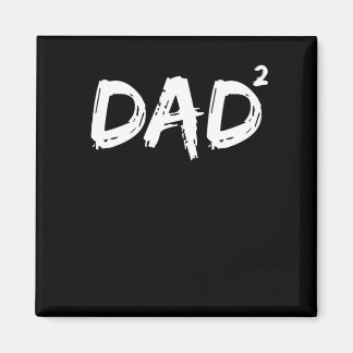 Pap Squared Shirt Funny Father van Twee Kinder pap Magneet