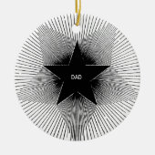 Pap ster groovy retro vibes verjaardag keramisch ornament (Voorkant)