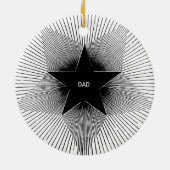 Pap ster groovy retro vibes verjaardag keramisch ornament (Achterkant)