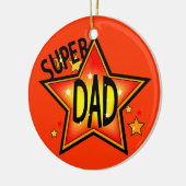 Pap Super Star-kerstversiering Keramisch Ornament (Links)