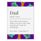 Pap Superheld Abstract Dictionary Birthday Kaart (Voorkant)