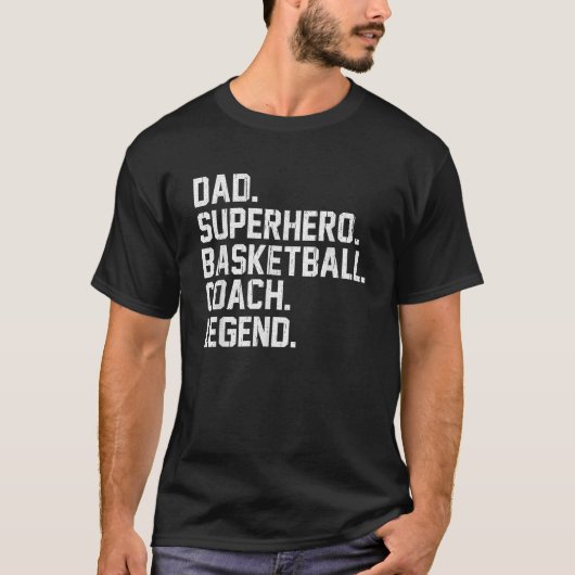 Pap Superheld Basketball Coach Legend Basketball C T-shirt (Voorkant)