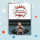 Pap Superheld Cartoon Speech Bubble Fathers day Kaart