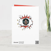 Pap Superheld Cartoon Speech Bubble Fathers day Kaart (Achterkant)