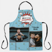 Pap Superheld Comic Speech Bubble 2 Foto Schort (Voorkant)