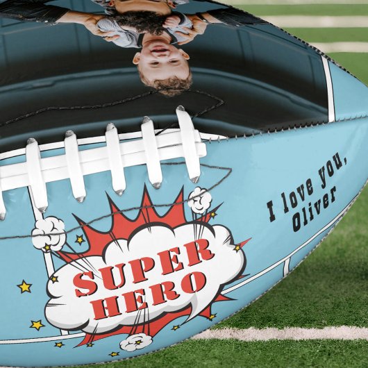 Pap Superheld Comic Speech Bubble Foto American Football