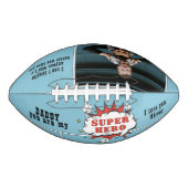 Pap Superheld Comic Speech Bubble Foto American Football (Voorkant)