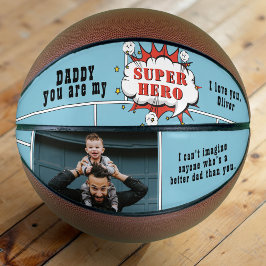 Pap Superheld Comic Speech Bubble Foto Basketbal