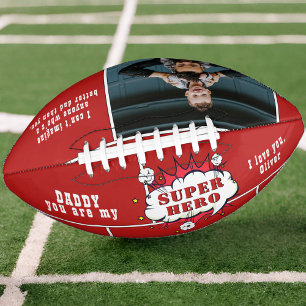 Pap Superheld Comic Speech Bubble Foto Red American Football