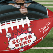 Pap Superheld Comic Speech Bubble Foto Red American Football