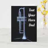 ** PAP** TANDJE MET JE EIGEN HOORN OP "JE VERJAARD KAART (Gele Bloem)