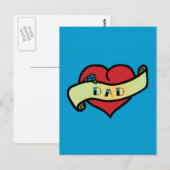 Pap Tattoo Heart Briefkaart (Voorkant / Achterkant)