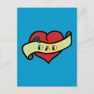 Pap Tattoo Heart Briefkaart
