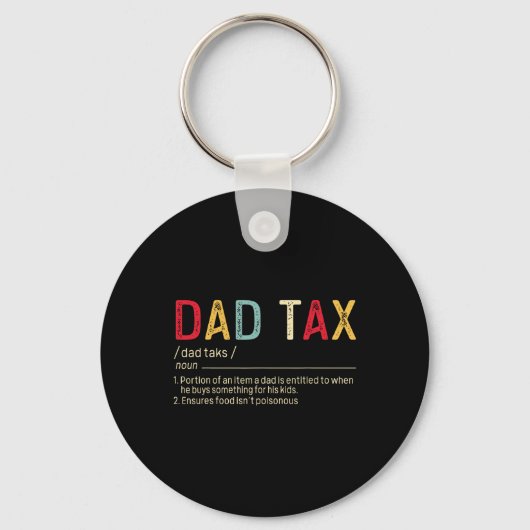 Pap Tax Definition Funny Vaderdag Sleutelhanger (Voorkant)