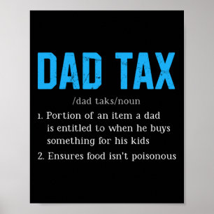 Pap Tax Funny Pap Tax Definition Vaderdag Poster