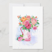 Pap-tea verjaardagsbeker gevuld met bloemen kaart (Achterkant)