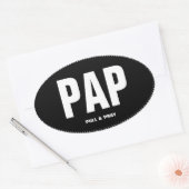 PAP trekken en bidden ovale Bumpersticker Sticker (Envelop)