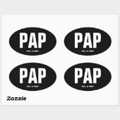 PAP trekken en bidden ovale Bumpersticker Sticker (Vel)