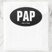 PAP trekken en bidden ovale Bumpersticker Sticker (Tas)