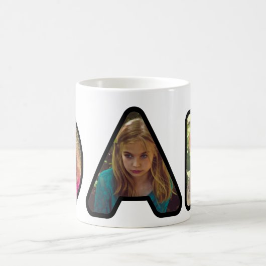 Pap Vaderdag Black Photo Collage Koffiemok (Center)