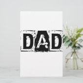 Pap. Vaderdag cadeau Briefpapier (Staand voorkant)