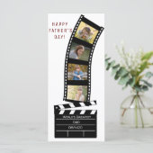 Pap Vaderdag Film Vier Foto Collage Kaart (Staand voorkant)