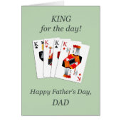 Pap, vaderdag, koningen voor dag-speelkaarten (Voorkant)
