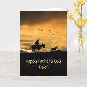 Pap Vaderdag Land Westerne Cowboy Kaart (Gele Bloem)
