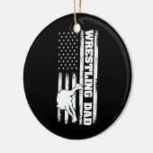 Pap Vaderdag voor rusteling pap Papa Keramisch Ornament (Links)