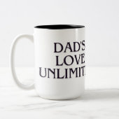 Pap, vaders liefde, beste vader tweekleurige koffiemok (Links)