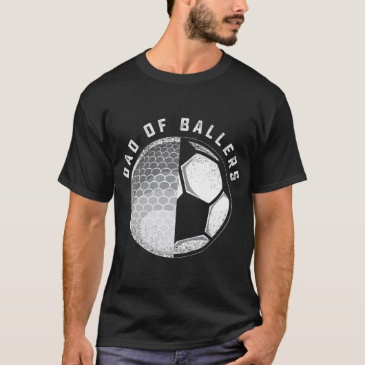 Pap van Ballers Funny Golf Soccer Gift van zoon of T-shirt (Voorkant)