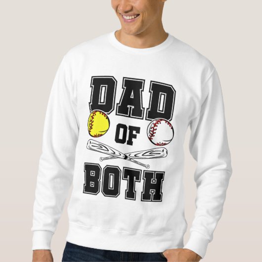 Pap van beide vaders van balletjes Funny Baseball  Trui (Voorkant)