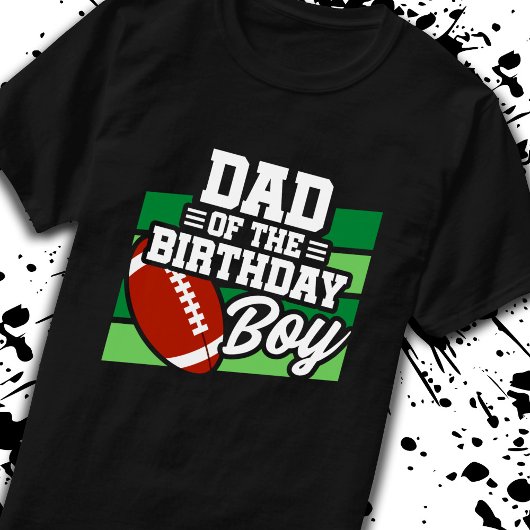 Pap van Birthday Boy Boys Football Party Vader Pop T-shirt