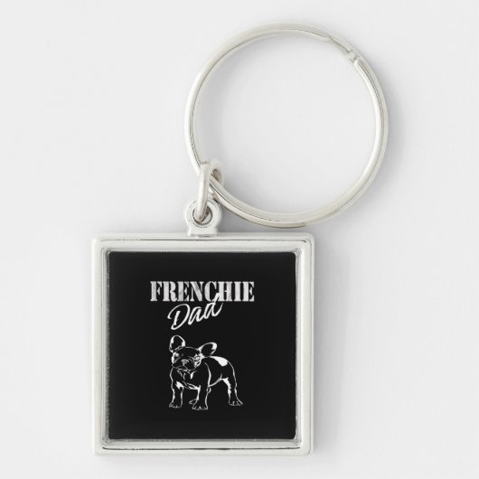 Pap van Cute Frenchie Funny French Bulldog Lovers Sleutelhanger (Voorkant)
