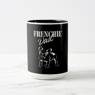 Pap van Cute Frenchie Funny French Bulldog Lovers Tweekleurige Koffiemok