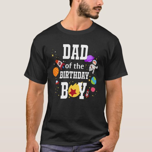 Pap van de Astronaut Boy Space Matchi T-shirt (Voorkant)