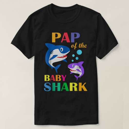 Pap van de Baby-vogelhaaienpap kerstmis T-shirt (Design voorkant)