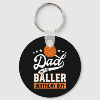Pap van de Baller Verjaardag Jongen Basketbal Them Sleutelhanger