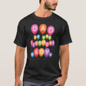 Pap van de Ballonjongen van de Birthday Boy B-Day  T-shirt (Voorkant)