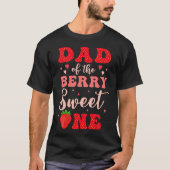Pap van de Berry Sweet One Aardbei 1e Verjaardag T-shirt (Voorkant)