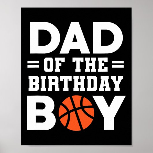 Pap van de Birthday Boy Basketball Basketbal Poster (Voorkant)