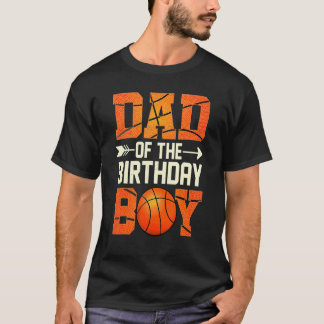 Pap van de Birthday Boy Basketball vader papa T-shirt
