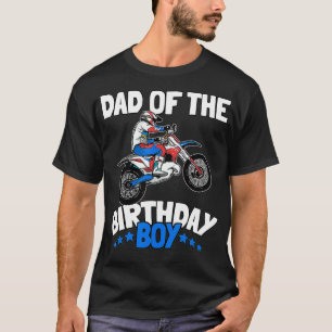 Pap van de Birthday Boy Funny Dirt Bike Motocross T-shirt