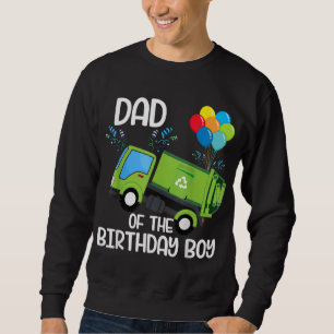 Pap van de Birthday Boy Garbage Truck Birthday Par Trui