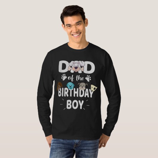 Pap van de 'Birthday Boy Hondenliefhebber'-partij T-shirt (Voorkant volledig)