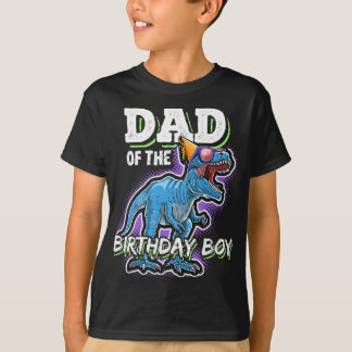 Pap van de Birthday Boy Matching Family Dinosaur B T-shirt