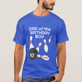 Pap van de BIrthday boy ouder bowling t shirt