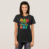 Pap van de Birthday Boy Rex Dinosaur Papa 3 T-shirt (Voorkant volledig)